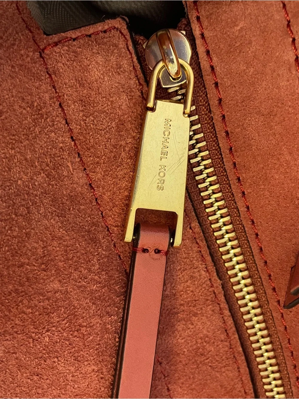 NEW! Michael Kors Suede Hobo Bag in Rust Tan with Tassel